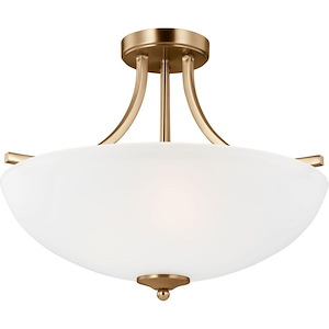 Geary-3 Light Convertible Semi-Flush Mount In Transitional Style-16.38 Inch Tall and 18.63 Inch Wide - 1118501