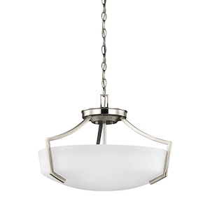 Sea Gull Lighting-Hanford-Three Light Convertible Pendant in Transitional Style-20.56 Inch wide by 14.25 Inch high