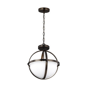 Sea Gull Lighting-Alturas 2-Light Convertible Pendant in Contemporary Style-14 Inch wide by 16.38 Inch high