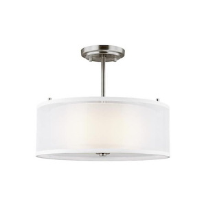 Sea Gull Lighting-Elmwood Park-2 Light Semi-Flush Mount in Traditional Style-15 Inch wide by 11 Inch high - 1002509