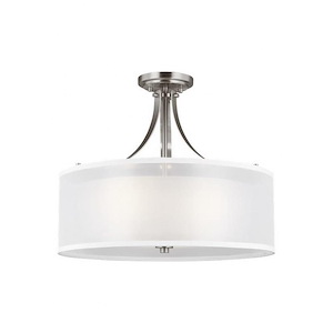 Sea Gull Lighting-Elmwood Park-3 Light Semi-Flush Mount - 1002445