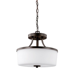 Sea Gull Lighting-Hettinger-100W Two Light Convertible Pendant in Transitional Style-13.25 Inch wide by 11.38 Inch high - 561236