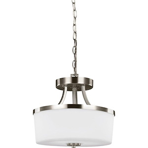 Hettinger-100W Two Light Convertible Pendant in Transitional Style-13.25 Inch wide by 11.38 Inch high - 561236