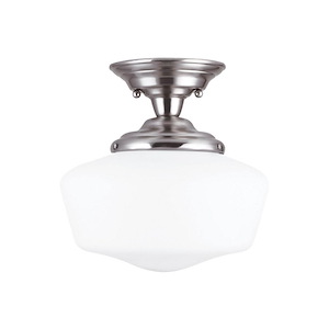 Sea Gull Lighting-Academy-One Light Semi-Flush Mount in Transitional Style-11.5 Inch wide by 11.75 Inch high - 360374