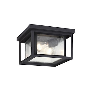Sea Gull Lighting-Hunnington-Two Light Outdoor Square Flush Mount in Contemporary Style-10 Inch wide by 6.25 Inch high - 490530