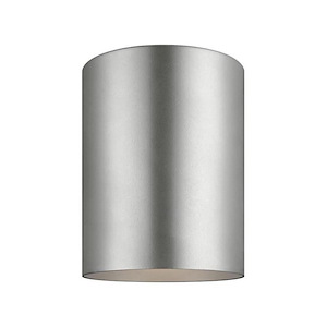 14W 1 LED Outdoor Cylinder Small Flush Mount in Transitional Style-5.13 Inch wide by 6.63 Inch high