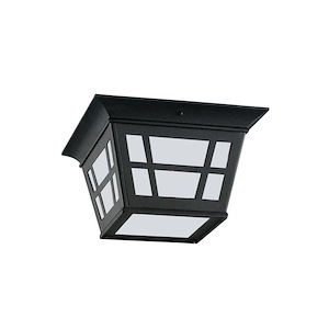 Sea Gull Lighting-Herrington-60W Two Light Outdoor Flush Mount in Transitional Style-10.75 Inch wide by 6.5 Inch high