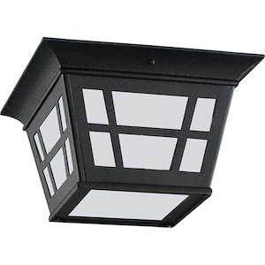 Herrington-60W Two Light Outdoor Flush Mount in Transitional Style-10.75 Inch wide by 6.5 Inch high - 561215