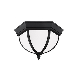 Sea Gull Lighting-Wynfield-60W Two Light Outdoor Flush Mount in Traditional Style-12.75 Inch wide by 7.5 Inch high