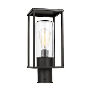 Vado-1 Light Outdoor Post Lantern In Transitional Style-15 Inch Tall and 6.38 Inch Wide
