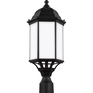 Sevier-1 Light Large Outdoor Post Lantern in Traditional Style-9.38 Inch wide by 22.13 Inch high - 930903