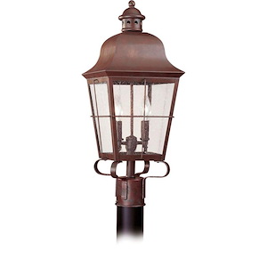 Two Light Outdoor Post Fixture in Traditional Style-9.25 Inch wide by 22.75 Inch high - 12448