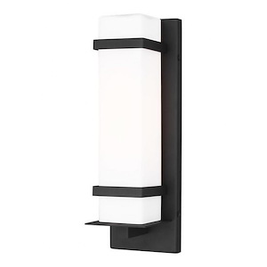 Sea Gull Lighting-Alban-1 Light Small Outdoor Wall Lantern in Modern Style-4.5 Inch wide by 14 Inch high