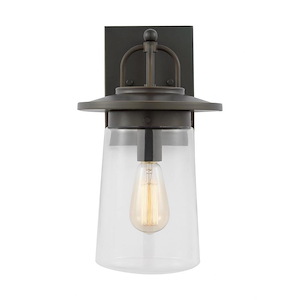 Sea Gull Lighting-Tybee-1 Light Medium Outdoor Wall Lantern In Casual Style-15.5 Inch Tall and 8.5 Inch Wide