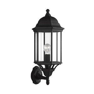 Sea Gull Lighting-Sevier-One Light Outdoor Large Wall Lantern in Traditional Style-9.38 Inch wide by 21.75 Inch high