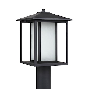 Sea Gull Lighting-Hunnington-100W One Light Outdoor Post Lantern in Contemporary Style-9 Inch wide by 15 Inch high