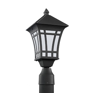 Sea Gull Lighting-Herrington-100W One Light Outdoor Post Lantern in Transitional Style-7.25 Inch wide by 16.5 Inch high