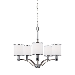 Feiss Lighting-Prospect Park-Chandelier 5 Light Steel in Period Uptown Style-25.25 Inch Wide by 20.5 Inch High