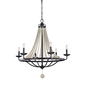Feiss Lighting-Nori-Chandelier 6 Light Steel in Traditional Style-32.5 Inch Wide by 34.5 Inch High - 1286131