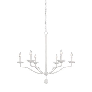 Feiss Lighting-Annie-Chandelier 6 Light Steel in Traditional Style-32.5 Inch Wide by 30 Inch High