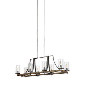 Feiss Lighting-Angelo-Eight Light Island in Rustic Style-16 Inch Wide by 16.5 Inch High