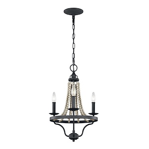 Feiss Lighting-Nori-Chandelier 3 Light Steel in Traditional Style-14.75 Inch Wide by 24 Inch High - 1286211