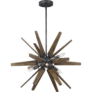 Feiss Lighting-Thorne-Chandelier 6 Light Steel in Contemporary Style-26 Inch Wide by 18.75 Inch High