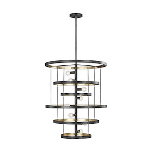 Feiss Lighting-Celeste-Chandelier 8 Light Steel in Modern Style-24 Inch Wide by 28.63 Inch High - 1276809