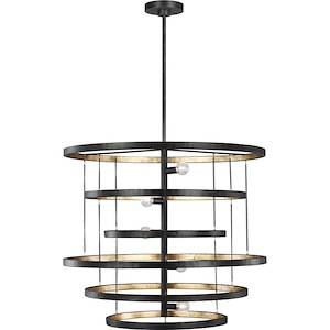 Celeste-Chandelier 8 Light Steel in Modern Style-24 Inch Wide by 28.63 Inch High - 1276809
