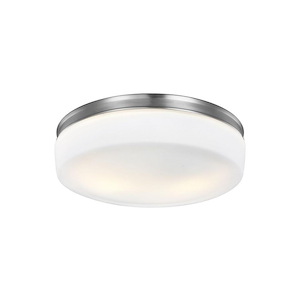 Feiss Lighting-Issen-Two Light Flush Mount in Transitional Style-13.5 Inch Wide by 4.25 Inch High