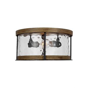 Feiss Lighting-Angelo-Two Light Flush Mount in Rustic Style-13.75 Inch Wide by 6.75 Inch High - 1286230