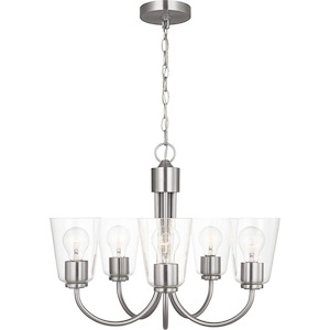 Miles - 5 Light Chandelier-17.38 Inch Tall and 21 Inch Wide - 1375283