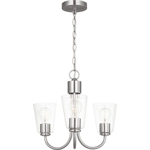 Miles - 3 Light Chandelier-16.25 Inch Tall and 21.5 Inch Wide - 1375282