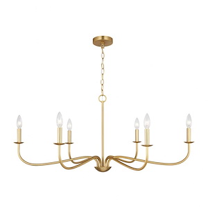 Abells - 6 Light Chandelier-18 Inch Tall and 40.13 Inch Wide - 1375285