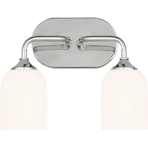 Emile - 2 Light Medium Bath Vanity In Traditional Style-9.5 Inches Tall and 13.25 Inches Wide - 1326779