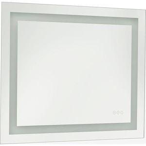 Mera - 43W 1 LED Rectangle Frameless Anti Fog Mirror-30 Inch Tall and 36 Inch Wide - 1371851