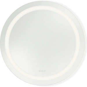 Mera - 38W 1 LED Round Frameless Anti Fog Mirror-36 Inch Tall and 36 Inch Wide - 1371856
