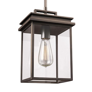 Feiss Lighting-Glenview-One Light Outdoor Hanging Lantern in Traditional Style-7.75 Inch Wide by 13 Inch High