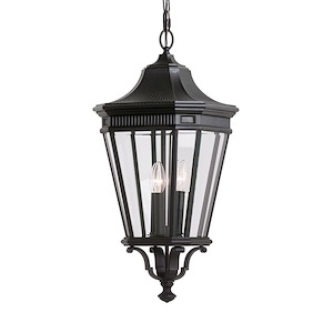 Feiss Lighting-Cotswold Lane-Pendant 3 Light in Traditional Style-12 Inch Wide by 26.5 Inch High