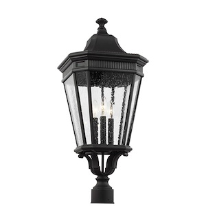 Feiss Lighting-Cotswold Lane-Three Light Outdoor Post Lantern in Traditional Style-12 Inch Wide by 27.38 Inch High