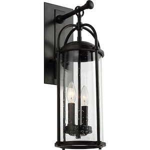 Dakota-Outdoor Wall Lantern Steel Approved for Wet Locations in Transitional Style-7.63 Inch Wide by 20.63 Inch High - 1276565