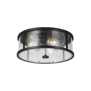 Feiss Lighting-Dakota-Three Light Flush Mount in Transitional Style-14 Inch Wide by 4.88 Inch High - 1276550