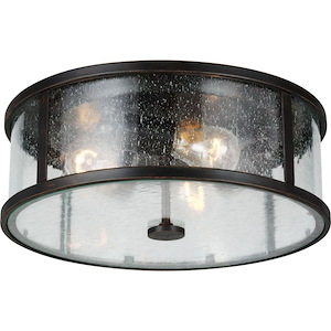 Dakota-Three Light Flush Mount in Transitional Style-14 Inch Wide by 4.88 Inch High - 1276550