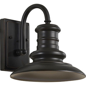 Redding Station-Small Outdoor Wall Lantern Aluminum Approved for Wet Locations in Period Inspired Style-9 Inch Wide by 9.63 Inch High - 897744
