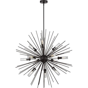 Feiss Lighting-Hilo-Outdoor Chandelier 12 Light Steel in Transitional Style-36 Inch Wide by 36 Inch High