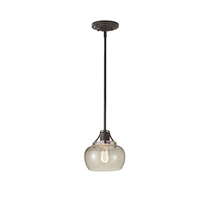 Feiss Lighting-Urban Renewal-Mini-Pendant 1 Light in Period Inspired Style-8 Inch Wide by 8 Inch High