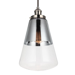 Feiss Lighting-Waveform-Pendant 1 Light in Modern Style-9.75 Inch Wide by 17 Inch High