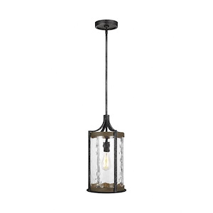 Feiss Lighting-Angelo-Pendant 1 Light in Rustic Style-9.5 Inch Wide by 18.13 Inch High