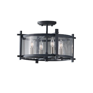 Feiss Lighting-Ethan-Four Light Indoor Semi-Flush Mount in Transitional Style-16.38 Inch Wide by 10.5 Inch High - 1276686