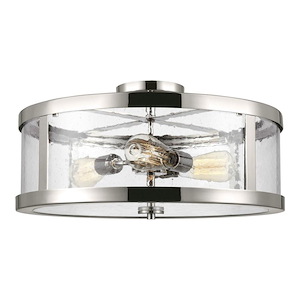 Feiss Lighting-Harrow-Three Light Semi Flush Mount in Modern Style-19.63 Inch Wide by 10.13 Inch High